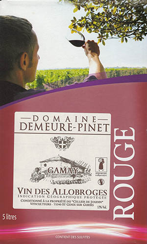 BIB 5 litres gamay vente au caveau